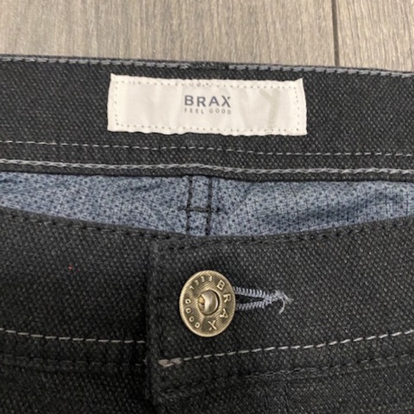 Brax Cooper Fancy Black Cotton Pants Size 40 - Picture 5 of 12